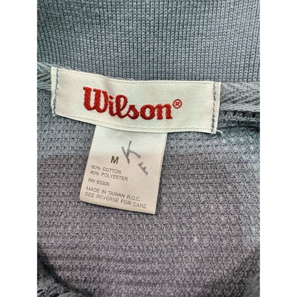 vintage wilson polo mesh shirt Gray Size Large Breathable See Thru - Picture 4 of 8